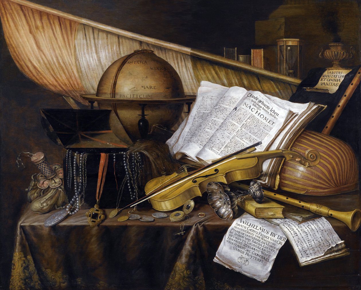Vanitas csendélet – Edwaert Collier (1642-1708) peinture alkotó: Edwaert Colyer or Collier