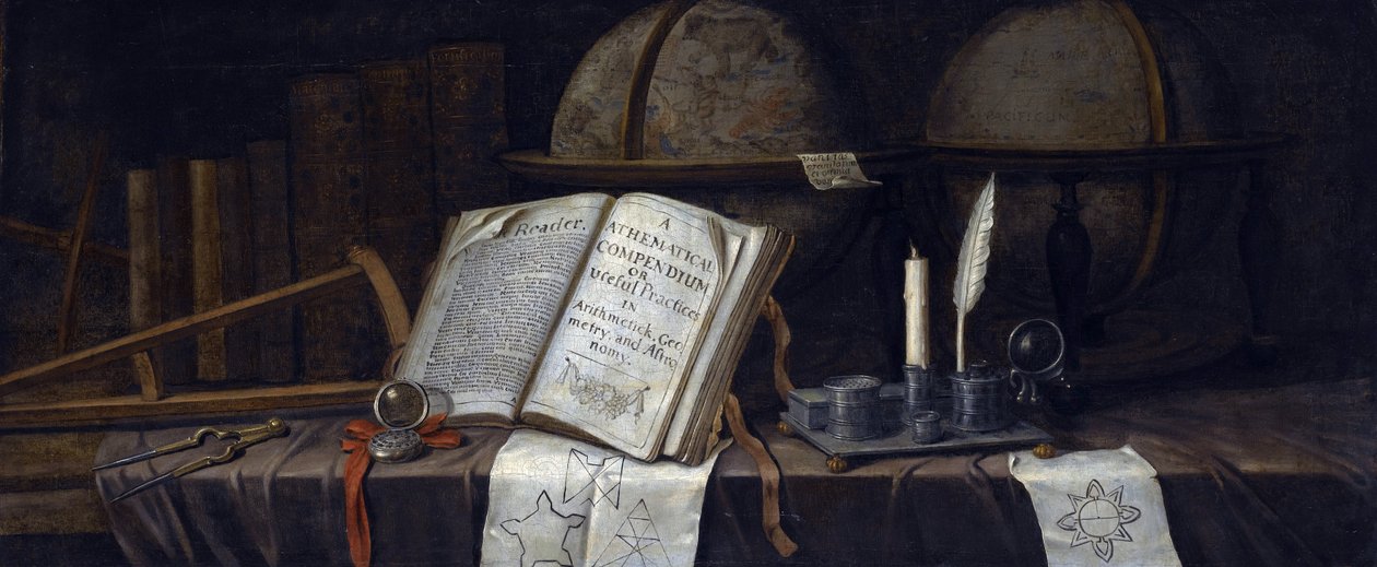 Vanitas csendélet, Edwaert Collier (1642-1708), - Olaj, vászon, 41,9x98,8 - Magángyűjtemény alkotó: Edwaert Colyer or Collier