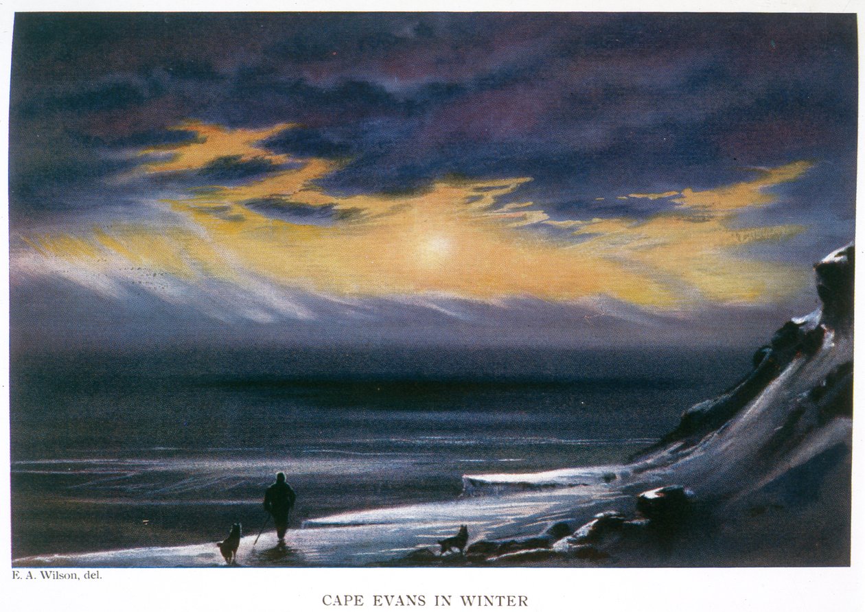 Cape Evans télen alkotó: Edward Adrian Wilson