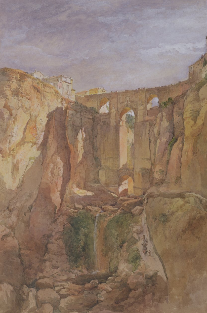The Gorge, Ronda, Spanyolország (wc és gouache papíron) alkotó: Edward Angelo Goodall