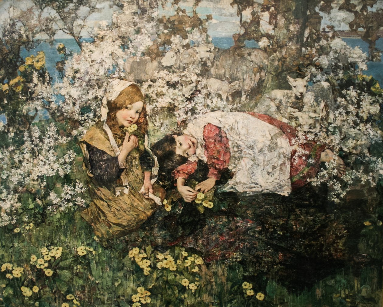 Idyl in SpringnMagyar: Tavaszi idilln alkotó: Edward Atkinson Hornel