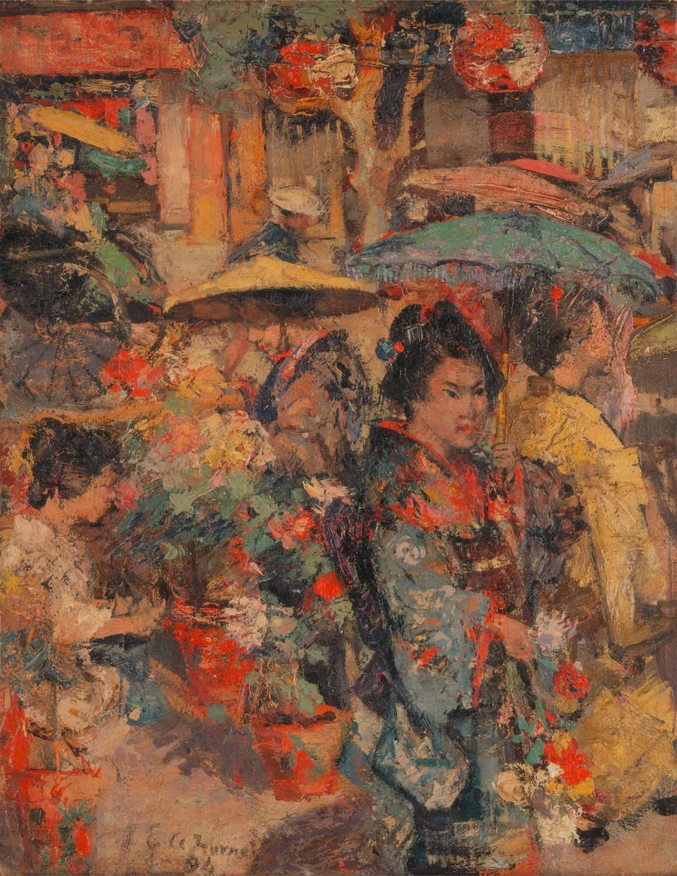 Virágpiac, Nagasaki alkotó: Edward Atkinson Hornel