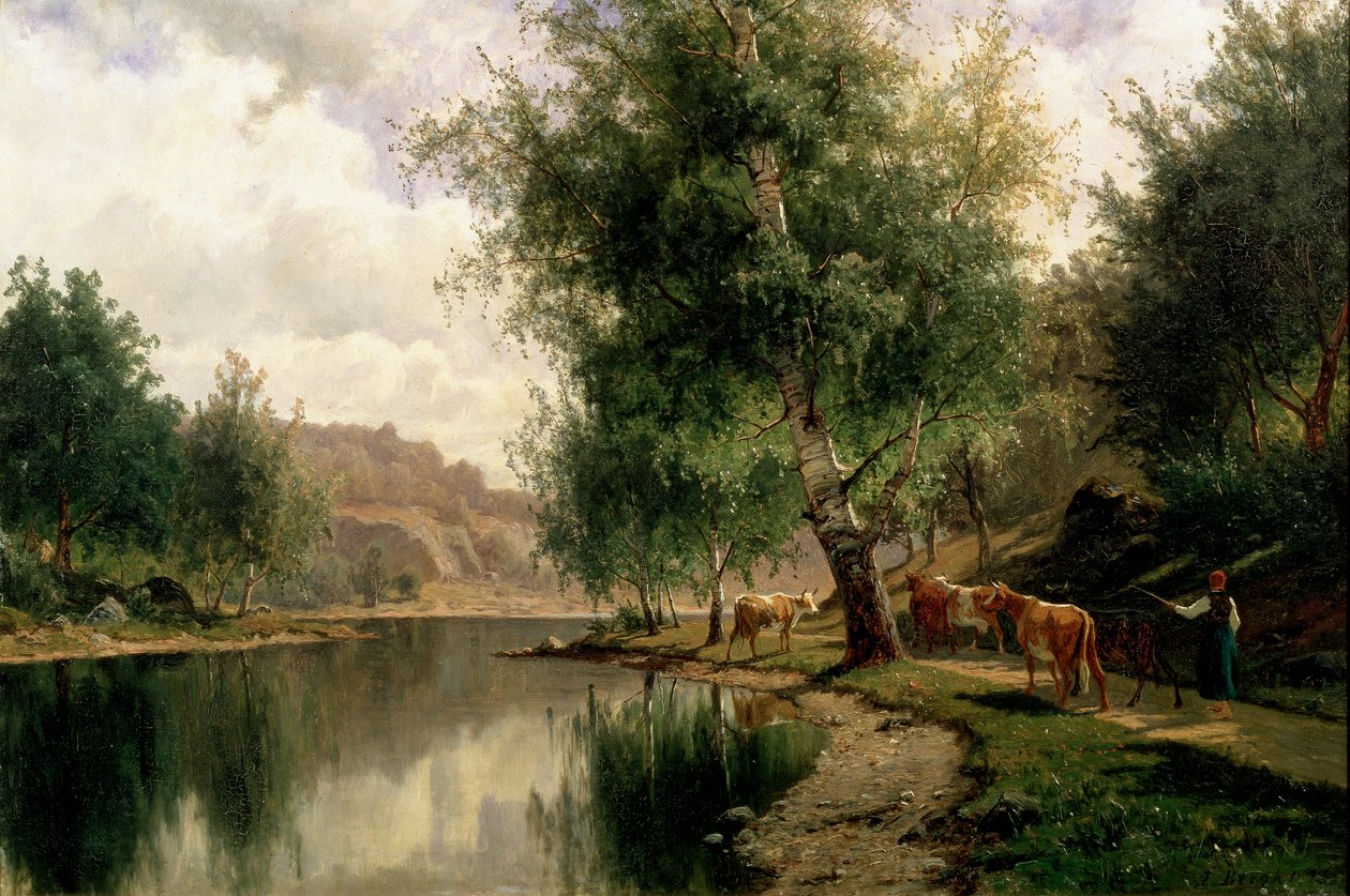 Nyári táj, 1877 alkotó: Edward Bergh