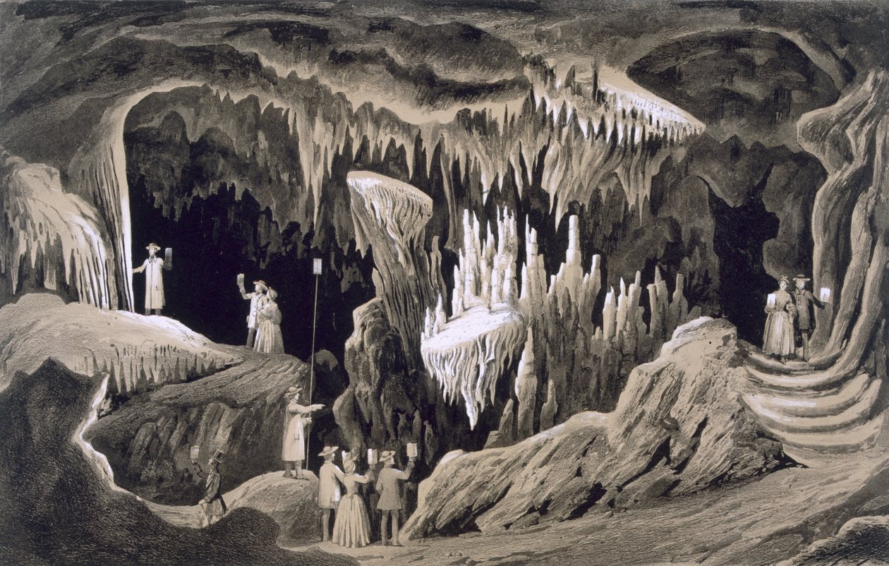 A „Kárpitszoba”, Weyer-barlang, Augusta megye, 1858 alkotó: Edward Beyer