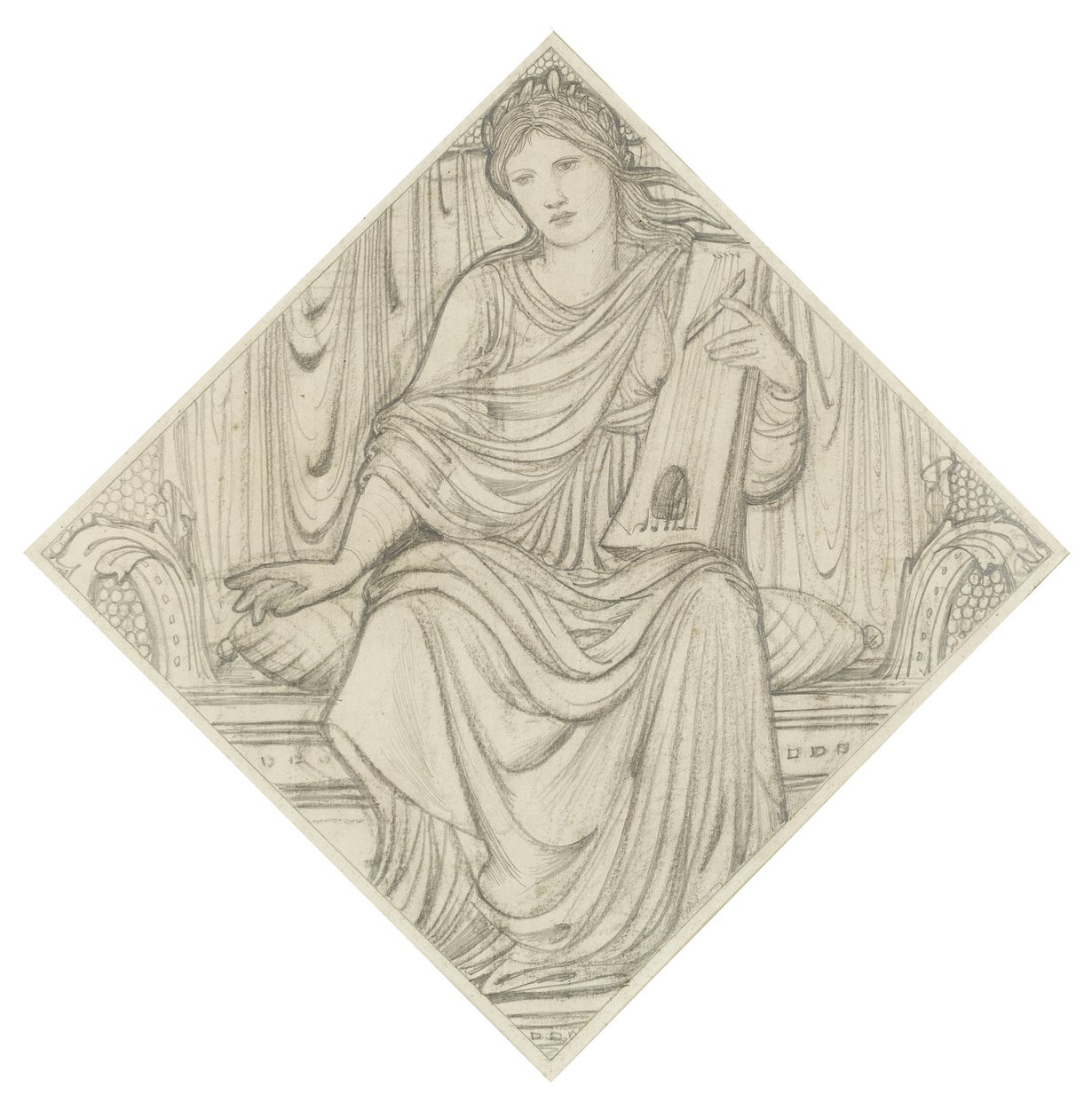 Egy nő lírával alkotó: Edward Burne Jones