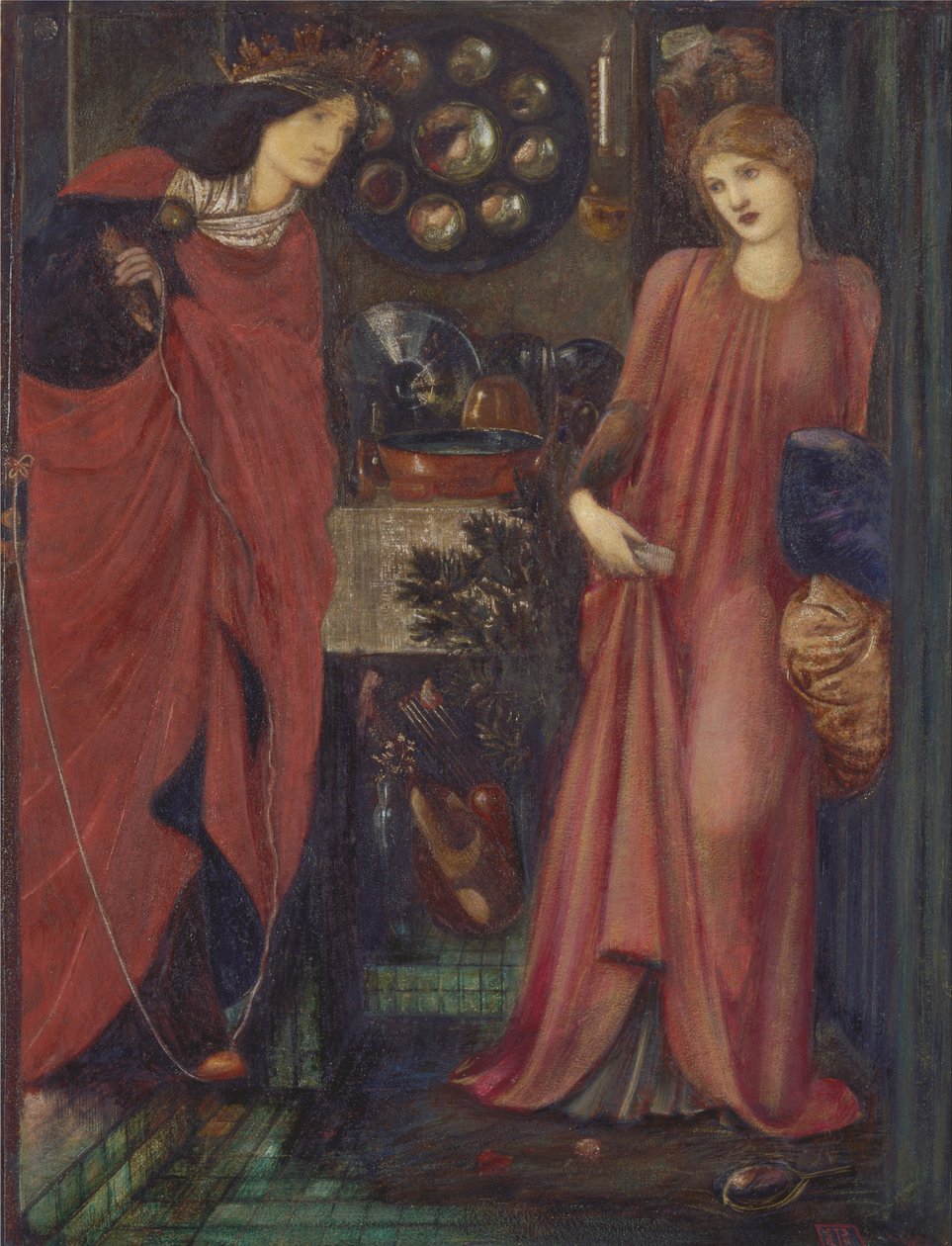 Fair Rosamund és Eleanor királynő alkotó: Edward Burne Jones