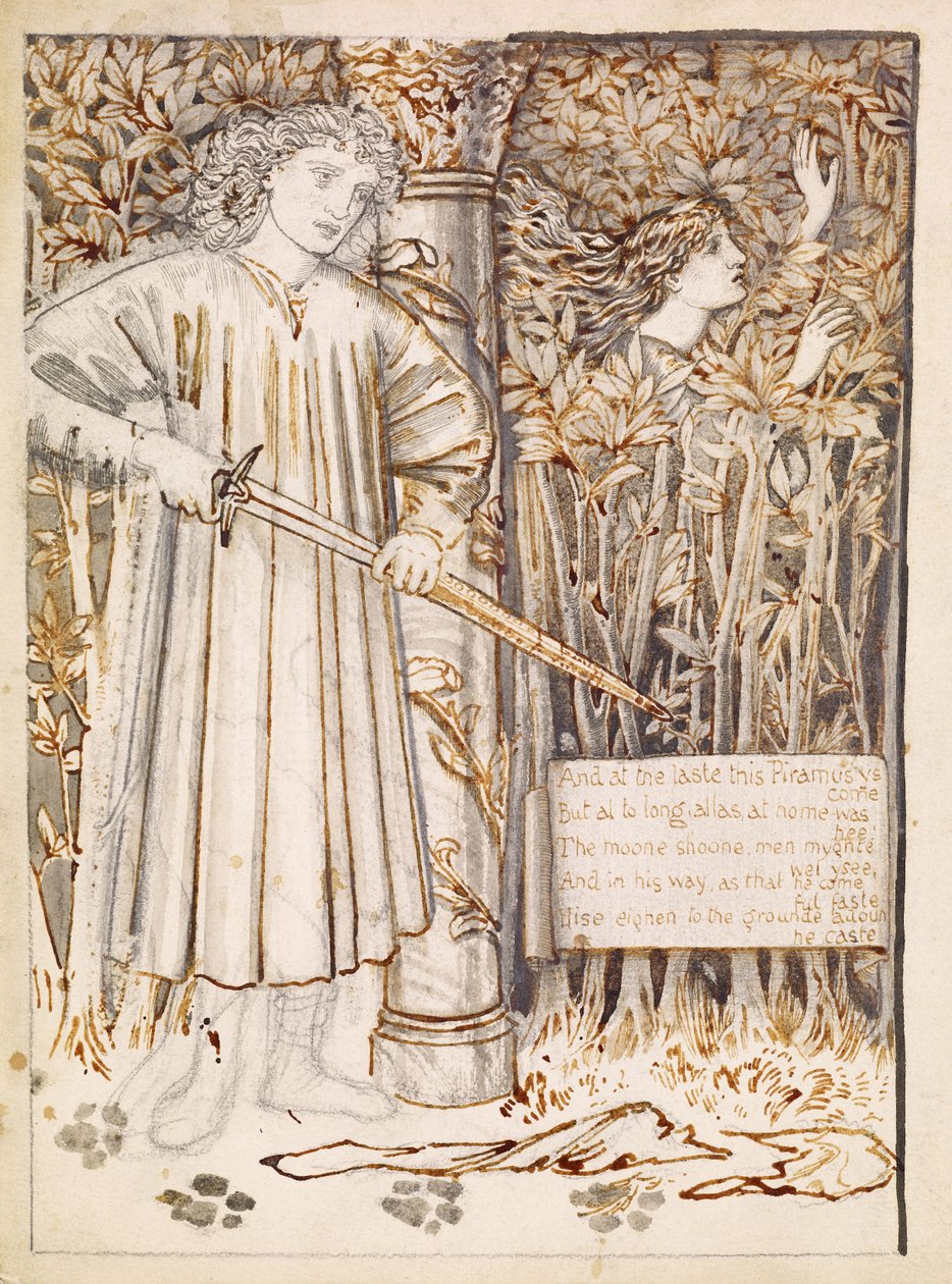 Pyramus és Thisbe alkotó: Edward Burne Jones