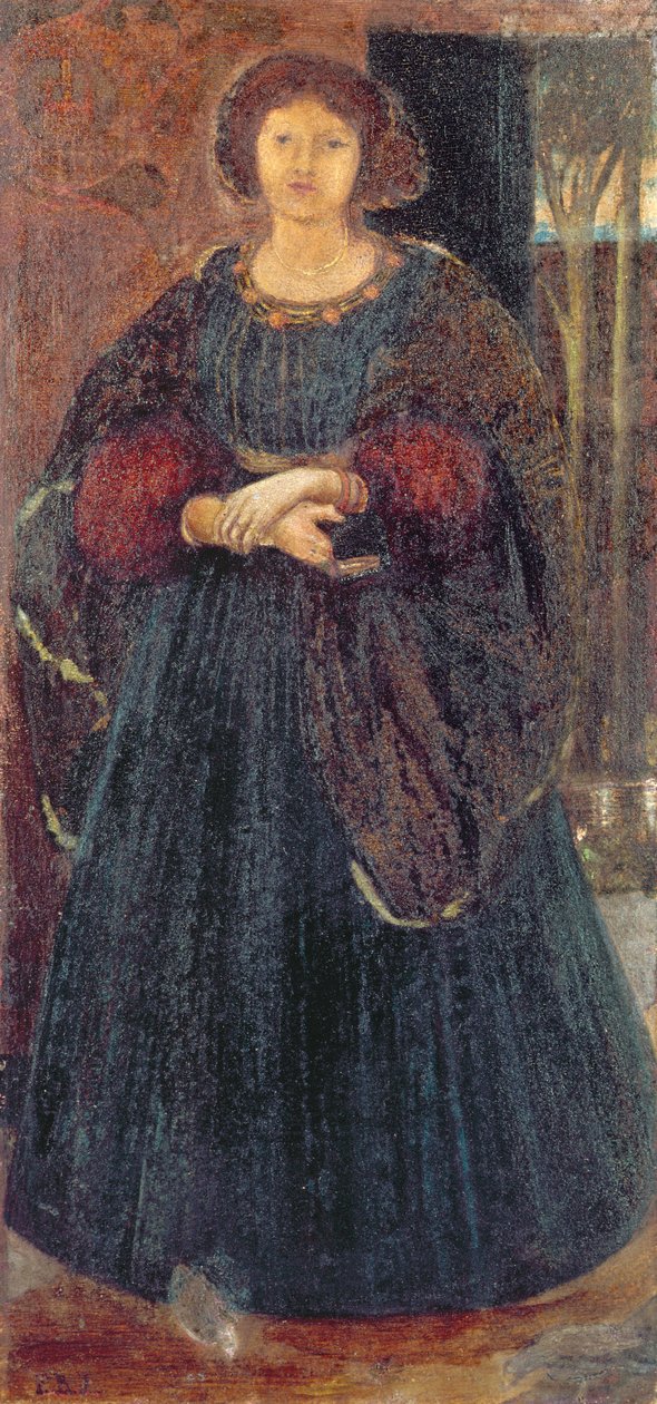 Gyönyörű és szőke és színes, 1860 (wc és testszín papíron) alkotó: Edward Burne Jones
