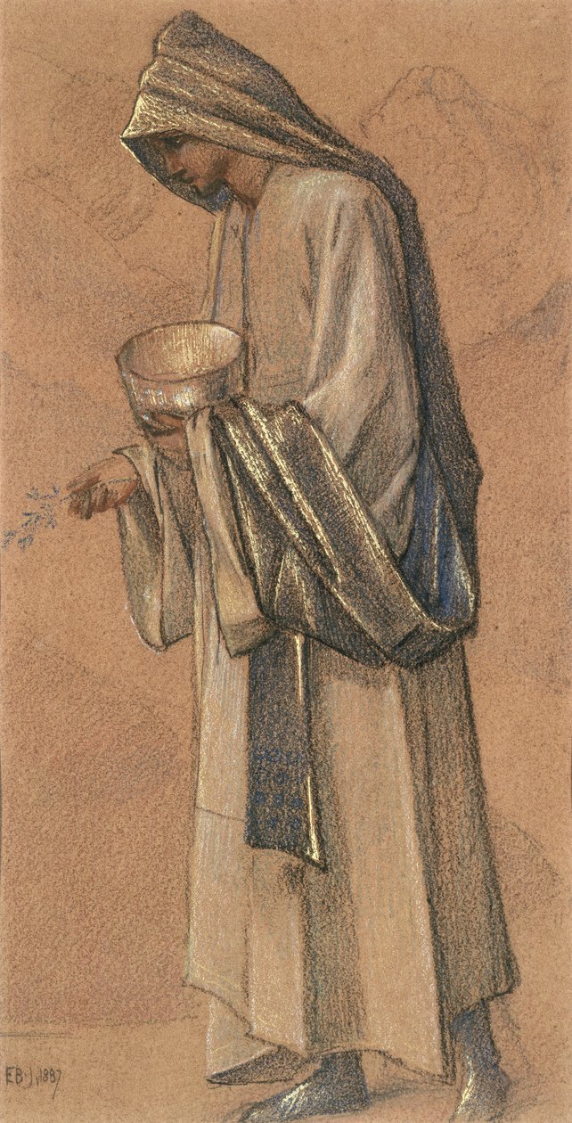 Baltazár király, 1887 (színes kréták és arany) alkotó: Edward Burne Jones