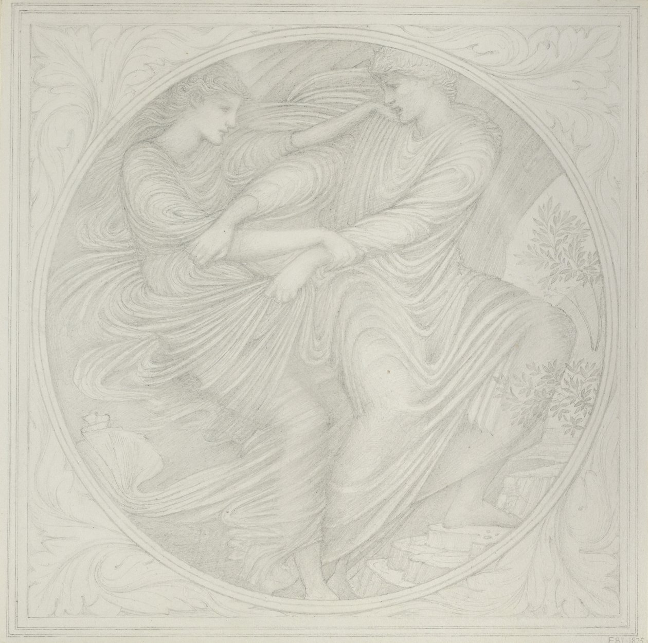 Orpheus Looks Back, 1872-75 (grafit papíron) alkotó: Edward Burne Jones