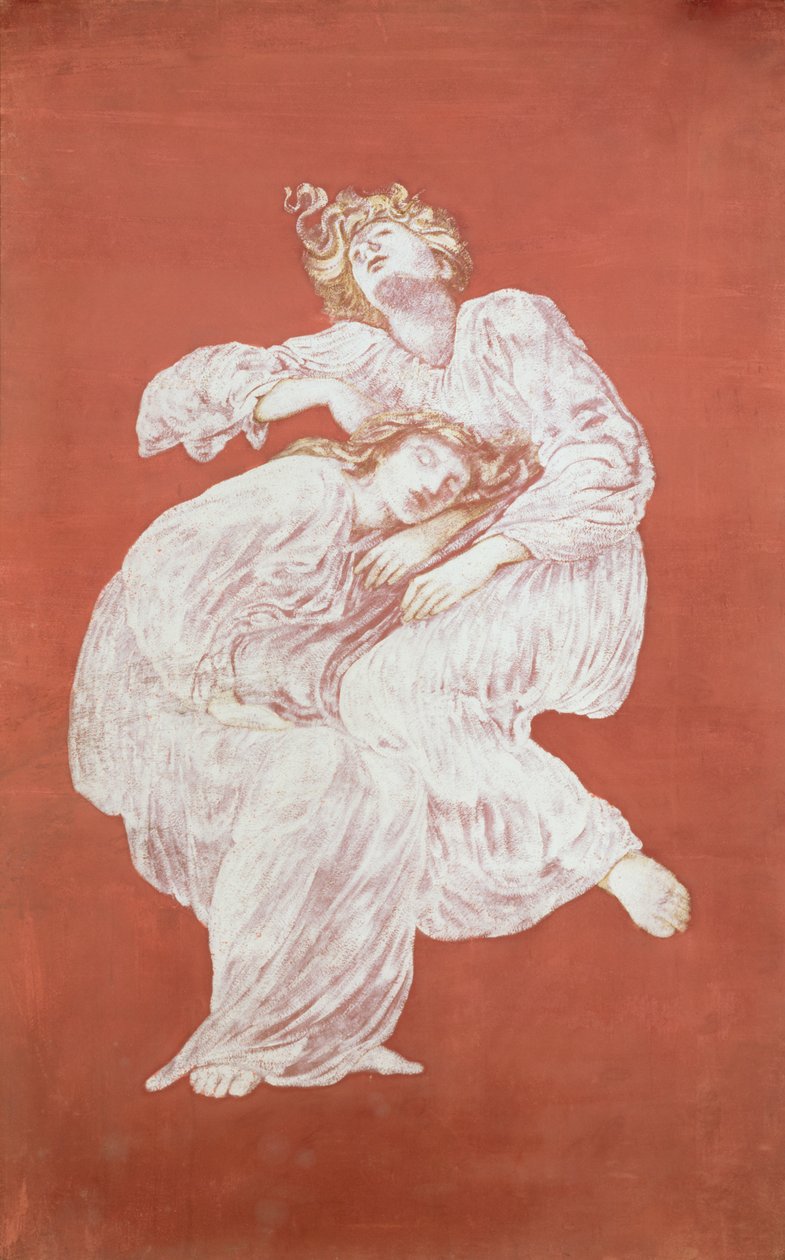 Alvó lányok (testszín papíron) alkotó: Edward Burne Jones