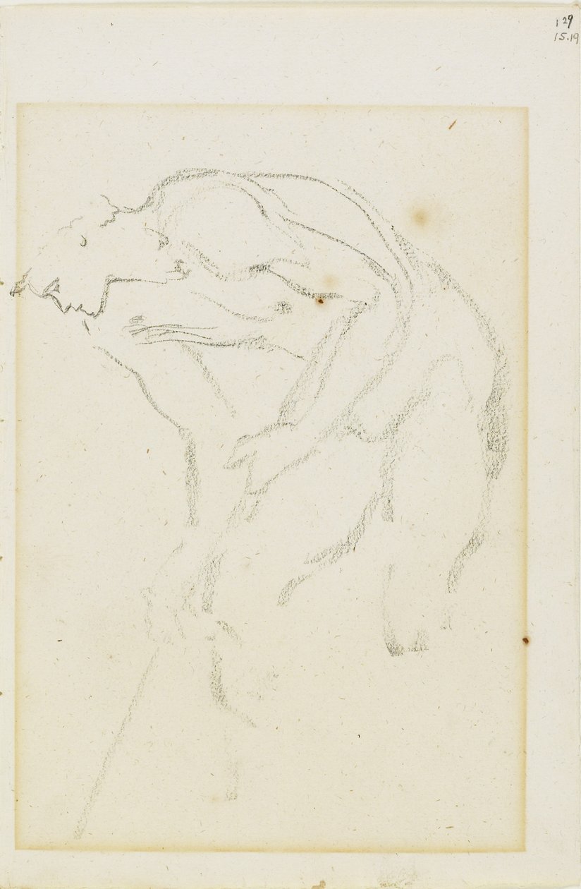 Férfialak tanulmányozása, 129. oldal egy tanulmánykötetből, c. 1880-1890 alkotó: Edward Burne Jones