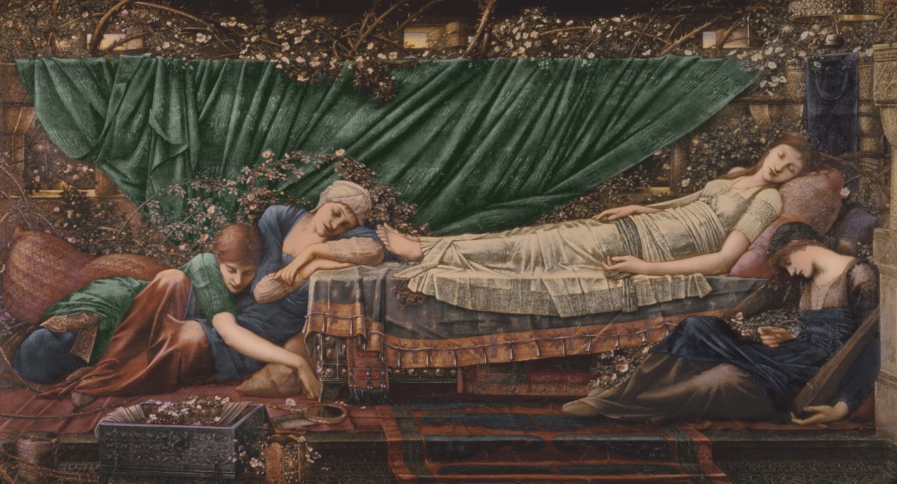 "The Briar Rose" sorozat, 4: A Csipkerózsika, 1870-90 alkotó: Edward Burne Jones