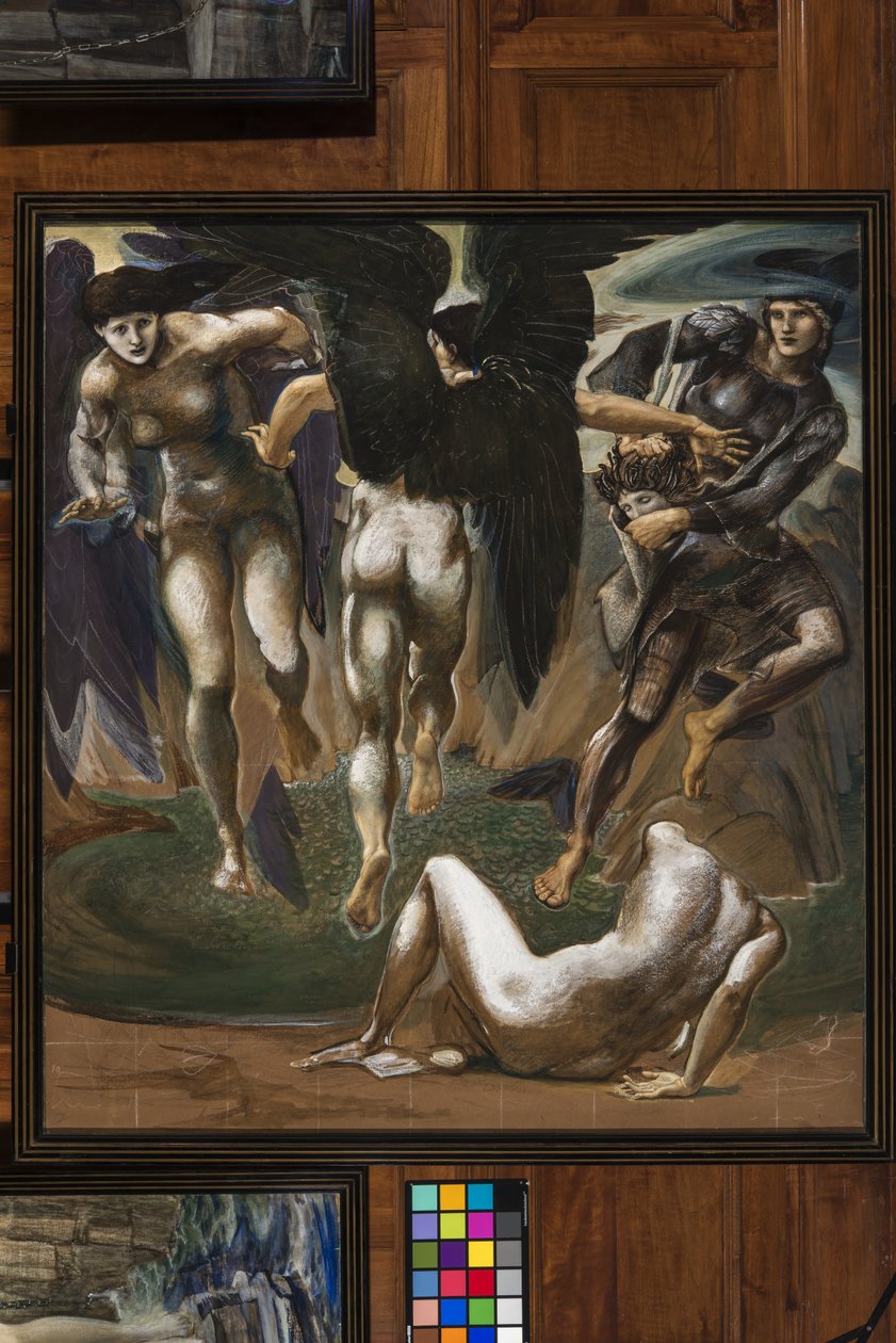 Medúza halála II, 1882 (guache) alkotó: Edward Burne Jones