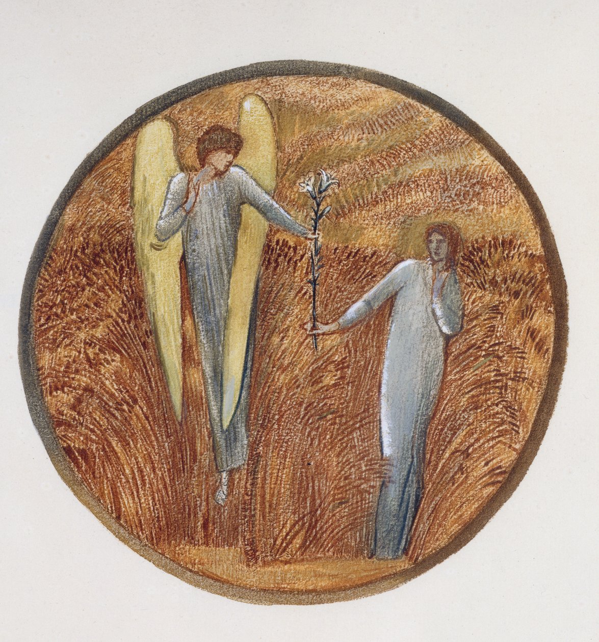 A Virágkönyv: VI. Isten virága, 1905 (litho gouache papíron) alkotó: Edward Burne Jones
