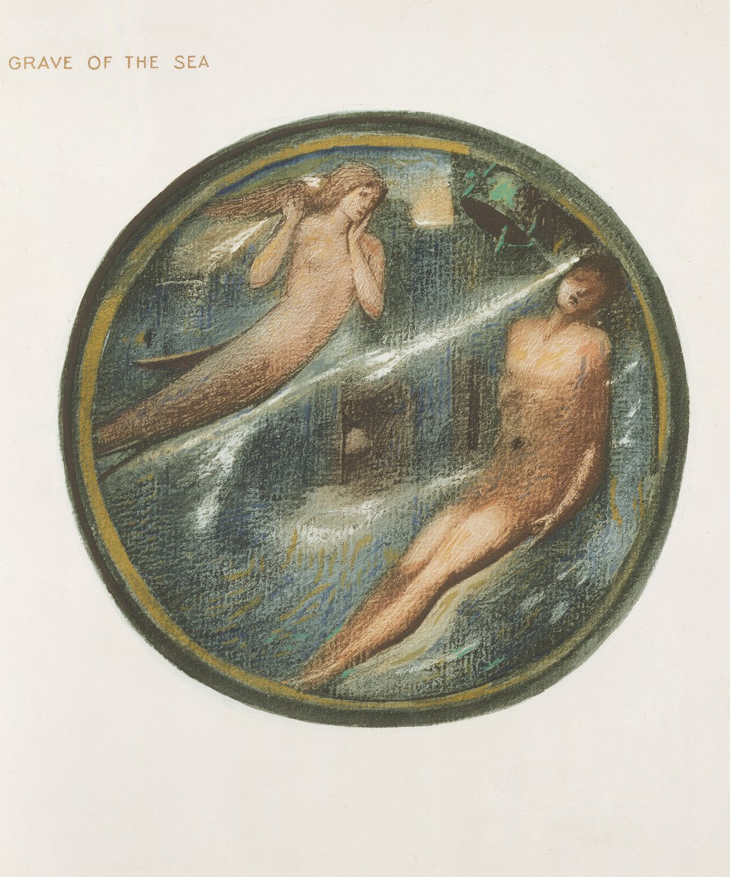 A virágkönyv: XVI. A tenger sírja, 1905 (litó, gouache, papír) alkotó: Edward Burne Jones