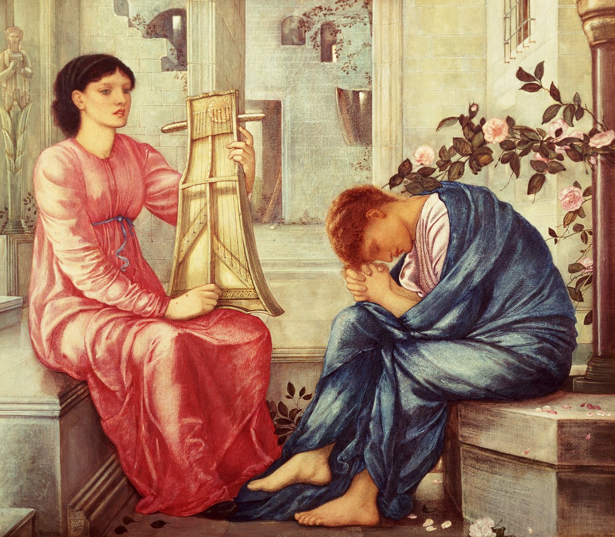 A sirató, 1866 (gouache) alkotó: Edward Burne Jones