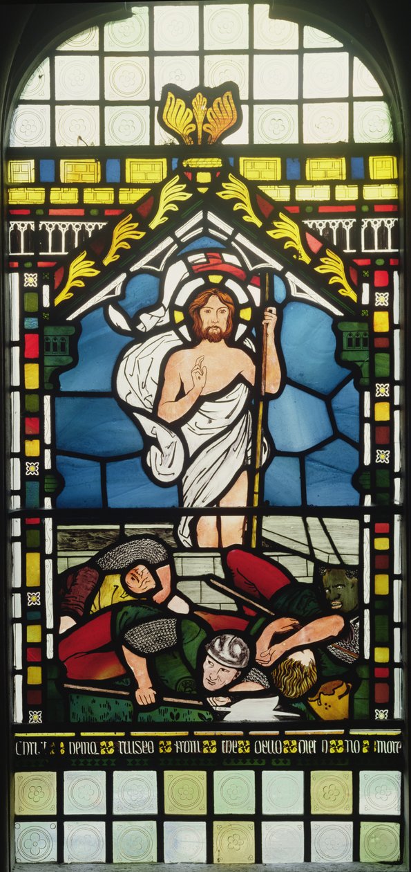 A feltámadás, 1861 (festett üveg) alkotó: Edward Burne Jones