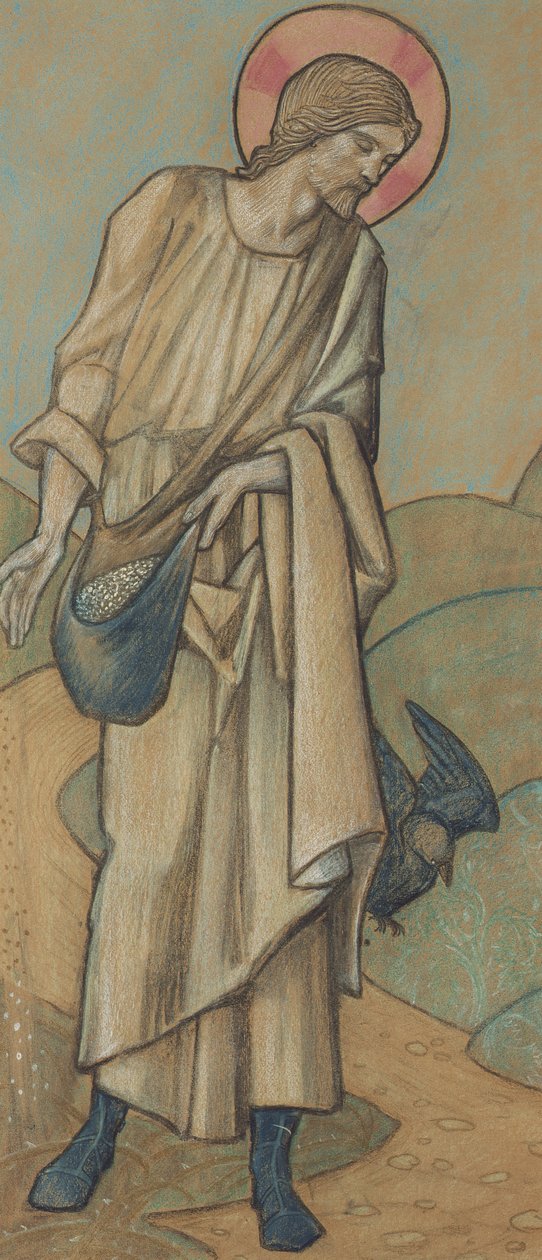 A vetés (színes kréta, papír) (párja 356958) alkotó: Edward Burne Jones