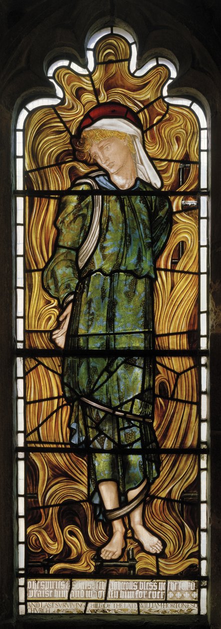 Abednigo, A tüzes kemence, nyugati ablak, 1870 alkotó: Edward Burne Jones