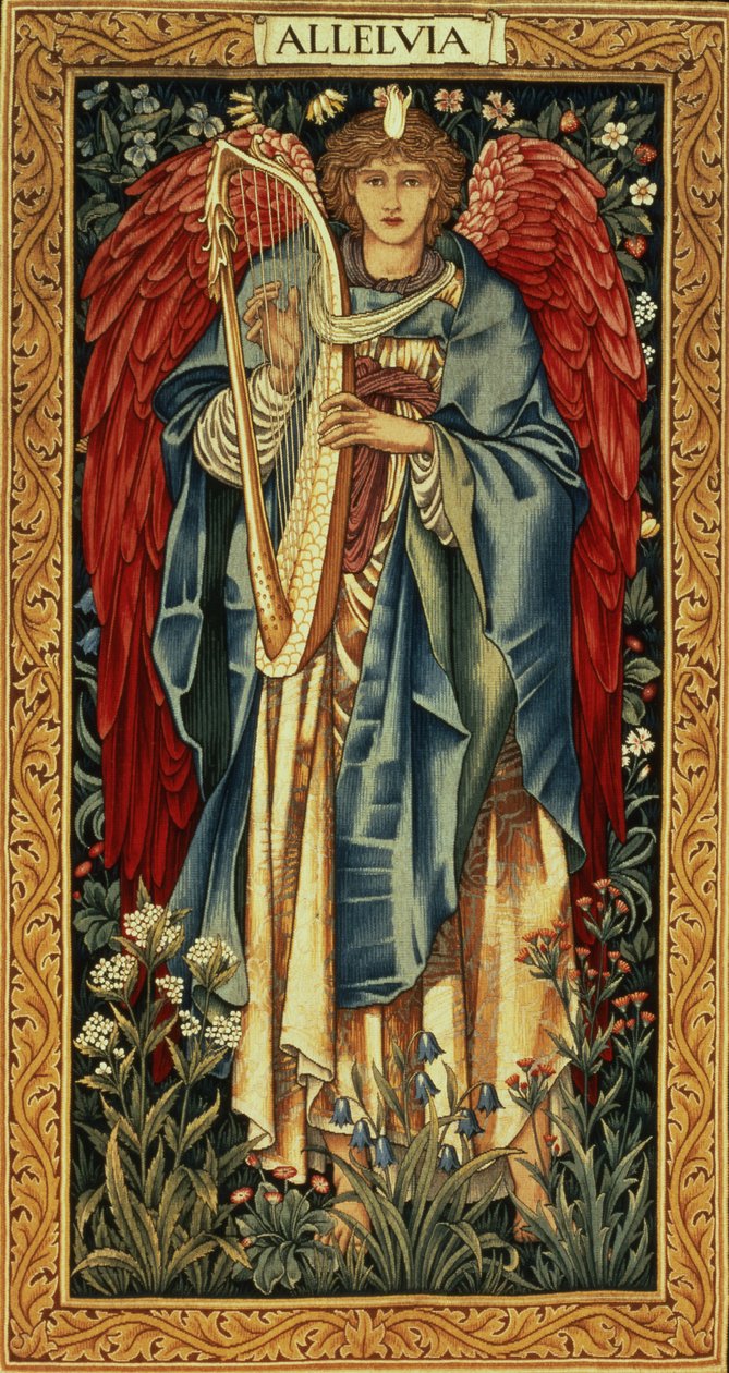 Alleluja, tervezte Edward Burne-Jones, készítette a Morris and Company, 1885 körül (faliszőnyeg). alkotó: Edward Burne Jones