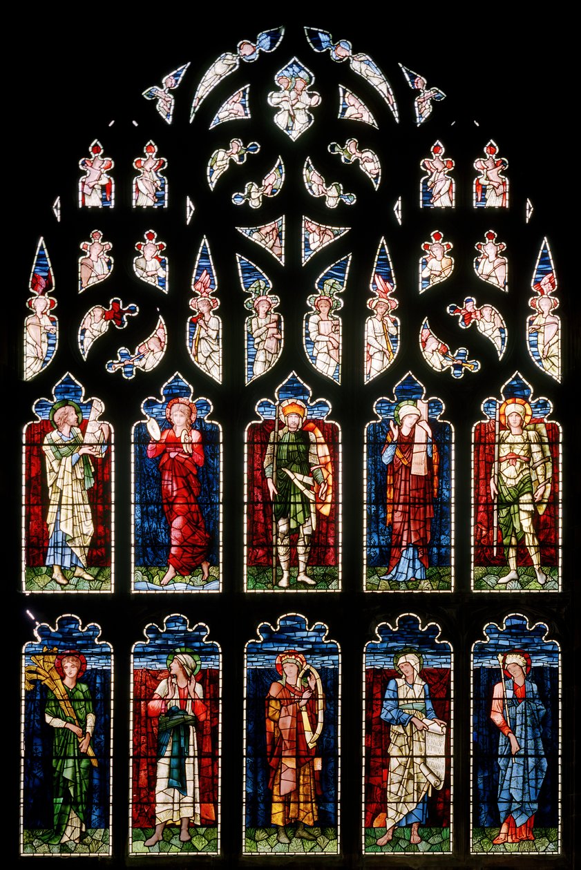 Ashton Under Lyne, Albion Congregational Church, Morris & Co., Edward Burne-Jones, South Transept, 1896 alkotó: Edward Burne Jones