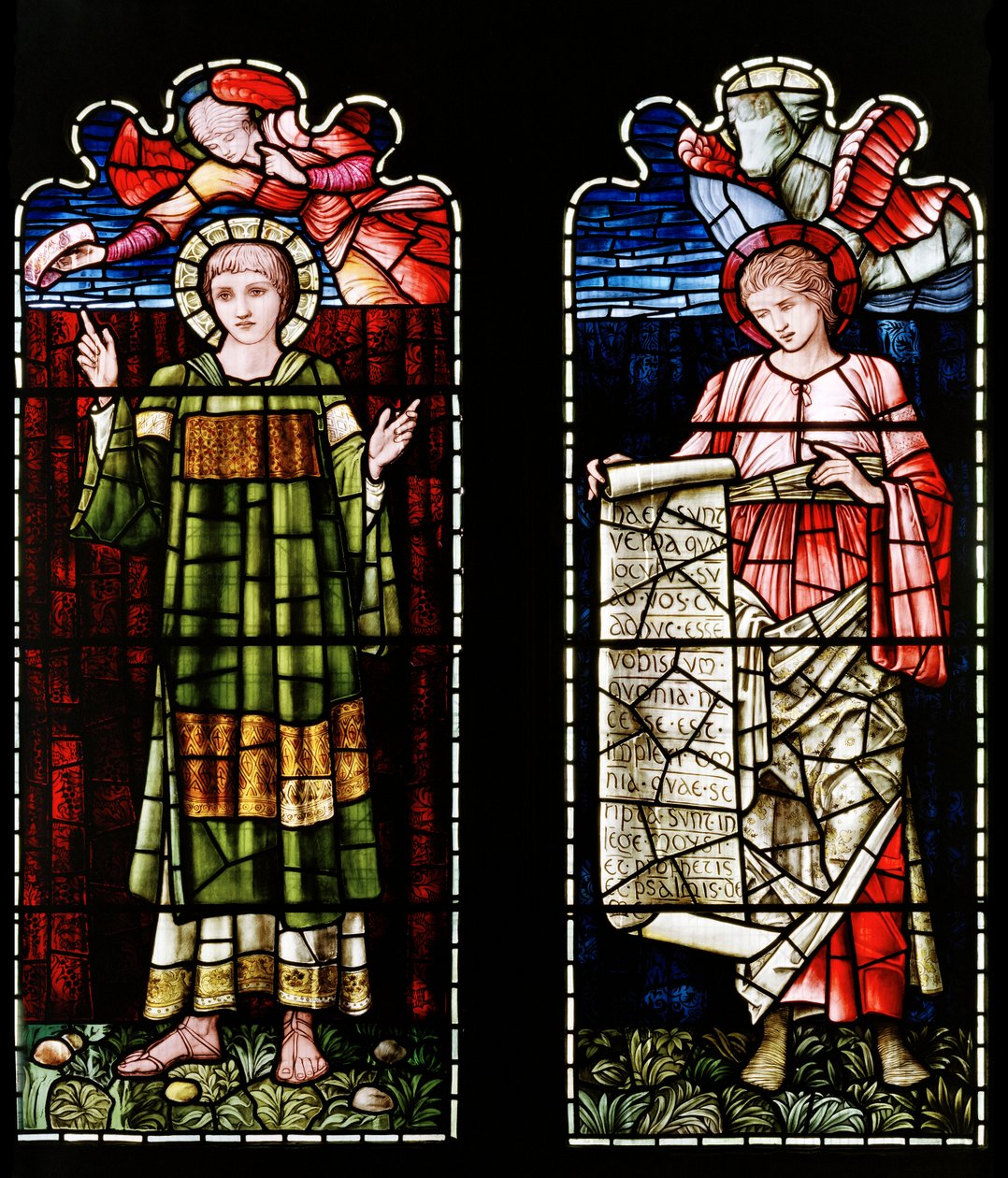 Ashton Under Lyne, Albion Congregational Church, Morris & Co., Edward Burne-Jones, St Stephen & St Luke, 1896 alkotó: Edward Burne Jones
