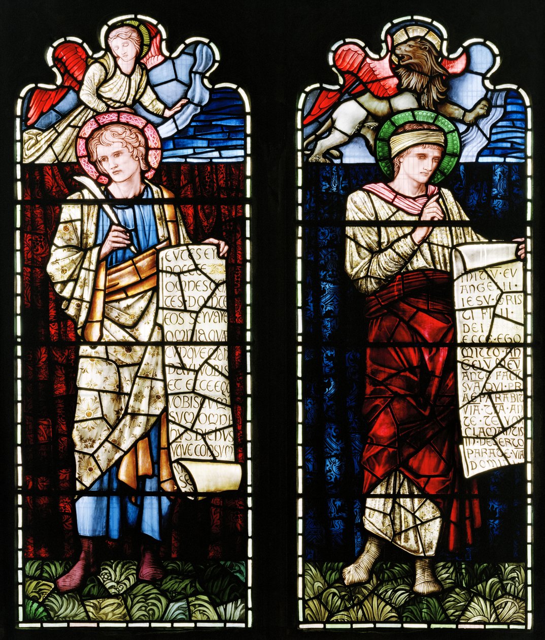 Ashton Under Lyne, Albion Congregational Church, Morris & Co., Edward Burne-Jones, St John, 1896 alkotó: Edward Burne Jones