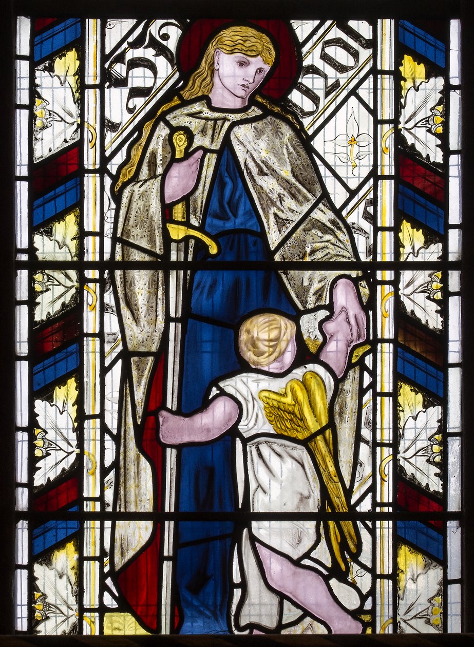 Cambridge, All Saints, Morris Marshall & Faulkner & Co, Edward Burne-Jones, St Dorothy, 1866 alkotó: Edward Burne Jones
