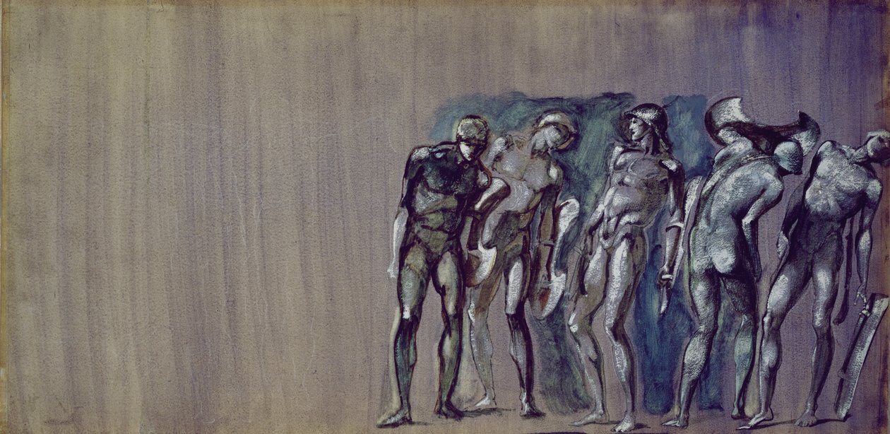Az udvaroncok kővé változnak, a „Perseus” sorozatból alkotó: Edward Burne Jones