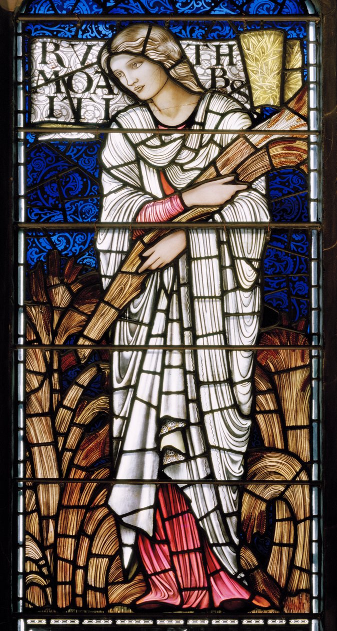 Edinburgh, St Giles Cathedral, Morris & Co., Edward Burne-Jones, Ruth, 1886 alkotó: Edward Burne Jones