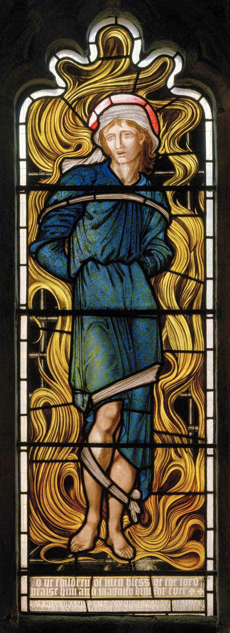 Meshach, A tüzes kemence, nyugati ablak, 1870 alkotó: Edward Burne Jones