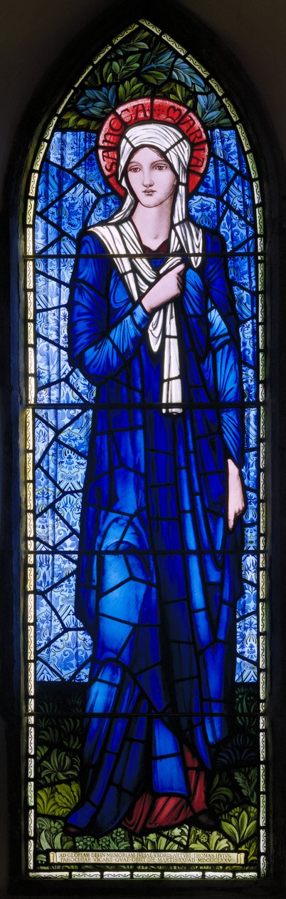 Rottingdean, St Margaret, Morris & Co., Edward Burne-Jones, Szűz Mária, 1894 alkotó: Edward Burne Jones