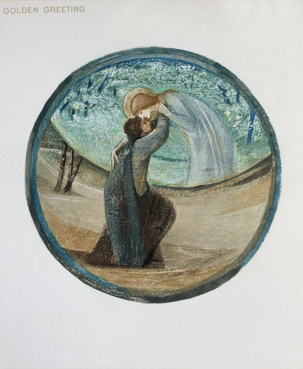 A Virágkönyv: XVII. Golden Greeting, 1905 (litó, gouache, papíron) alkotó: Edward Burne Jones