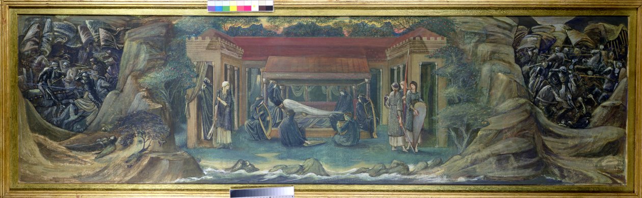 Artúr álma Avalonban, 1894 (gouache) alkotó: Edward Burne Jones