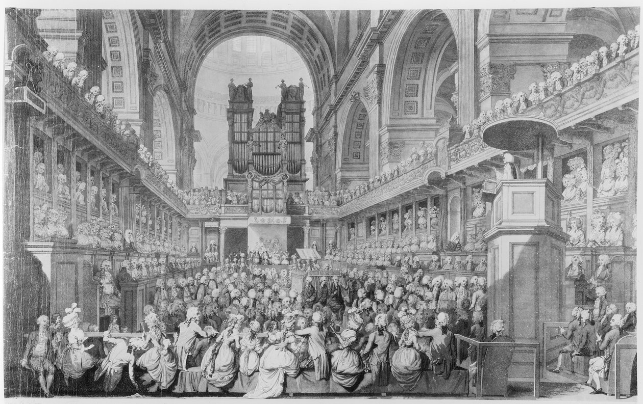 Hálaadás Szent Pálban III. György (1738-1820) betegségből való felépüléséért alkotó: Edward Dayes