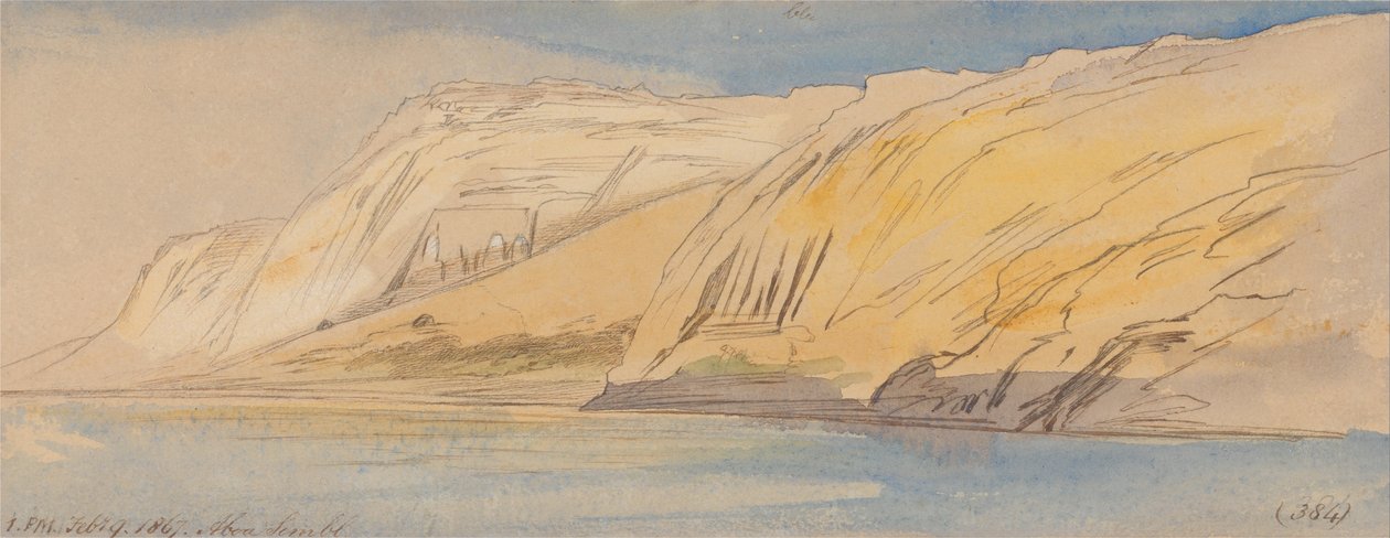 Abu Simbel, 1867. február 9, 13:00 (384) alkotó: Edward Lear
