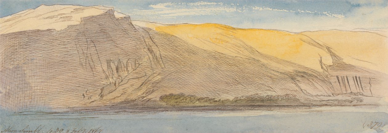 Abu Simbel, 1867. február 8, 16-30 (379) alkotó: Edward Lear
