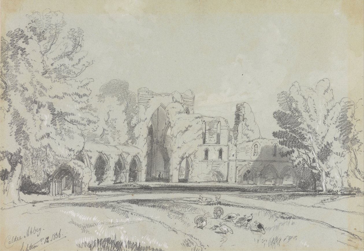 Calder -apátság, 1836. szeptember 12. alkotó: Edward Lear