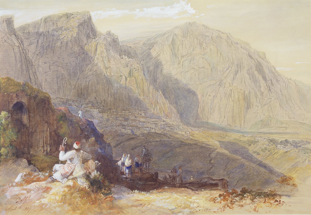 Delphi, 1849 körül alkotó: Edward Lear