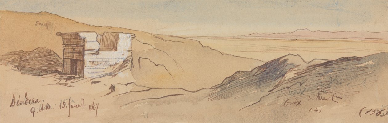 Dendera, 1867. január 15., 9-00 óra (156) alkotó: Edward Lear