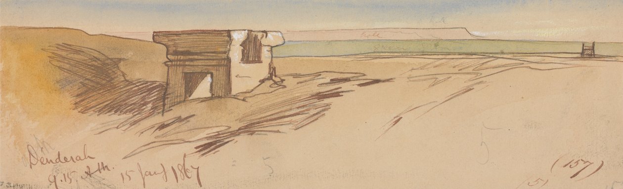 Dendera, 1867. január 15., 9-15 óra (157) alkotó: Edward Lear