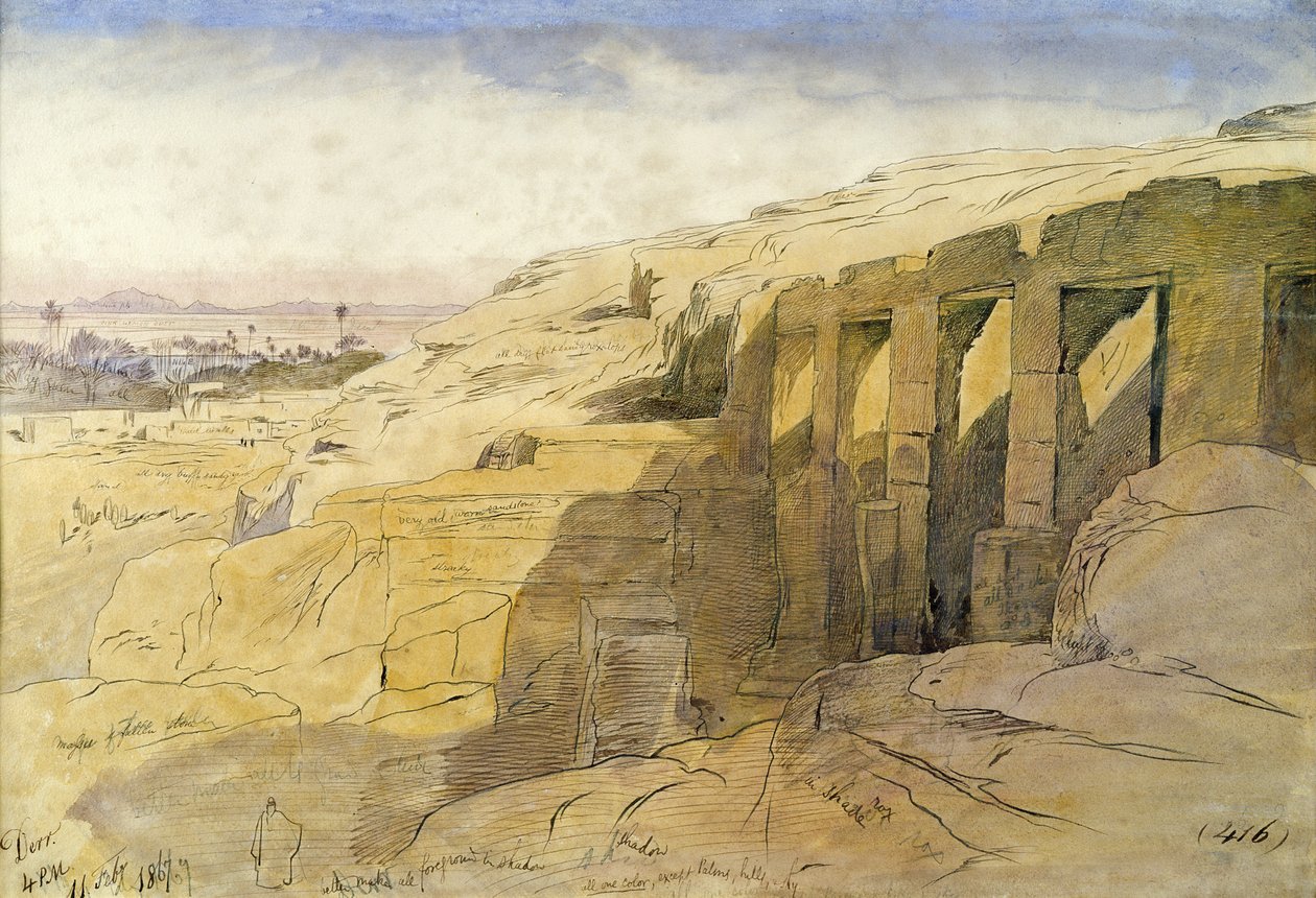 Derr, Egyiptom, 1867 alkotó: Edward Lear