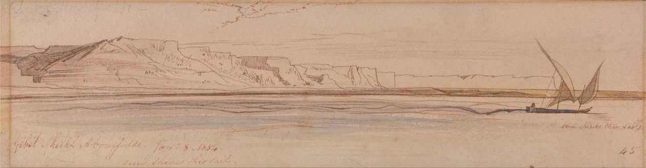 Jabal Sheikh Abu Fod alkotó: Edward Lear