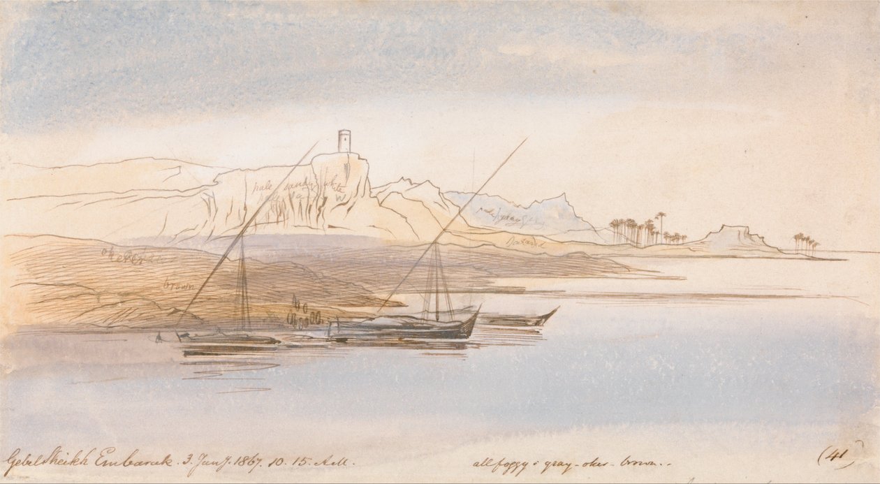A Mubarak sejk -hegy alkotó: Edward Lear