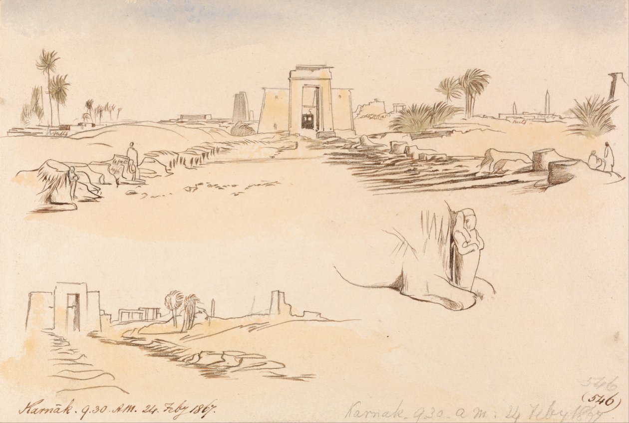 Karnak, 1867. február 24., 9–30 (546) alkotó: Edward Lear