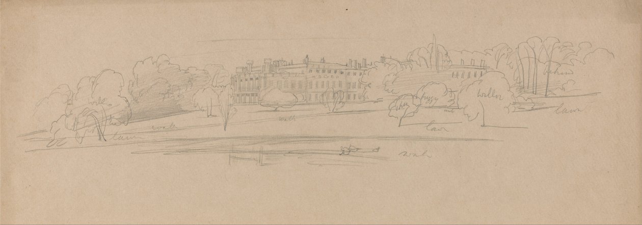 Knowsley Hall alkotó: Edward Lear