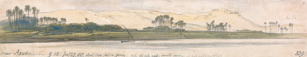 Asszuán közelében alkotó: Edward Lear