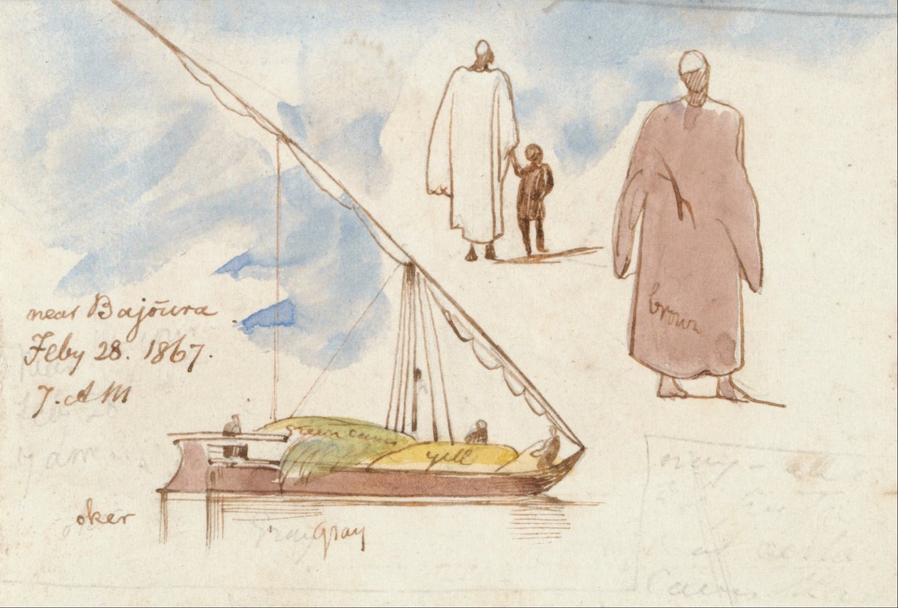 Bajoura közelében alkotó: Edward Lear