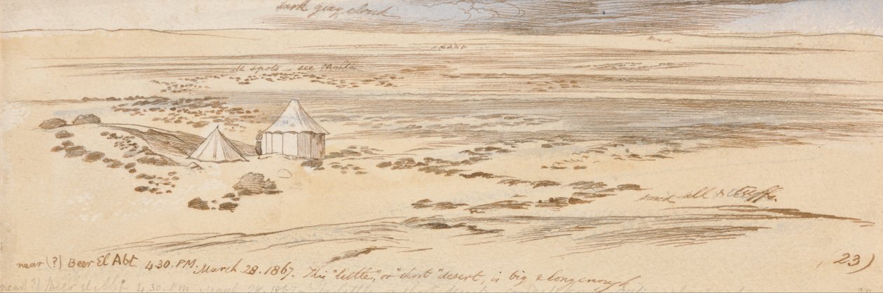 Sör El Abt közelében, 1867. március 28, 16-30 (23) alkotó: Edward Lear